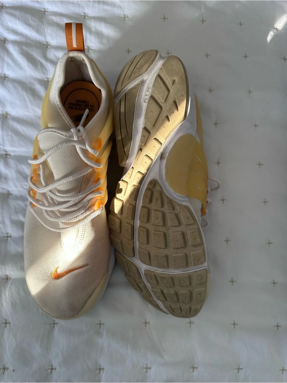 Nike Women's Athletic Shoes White with Orange Accents
